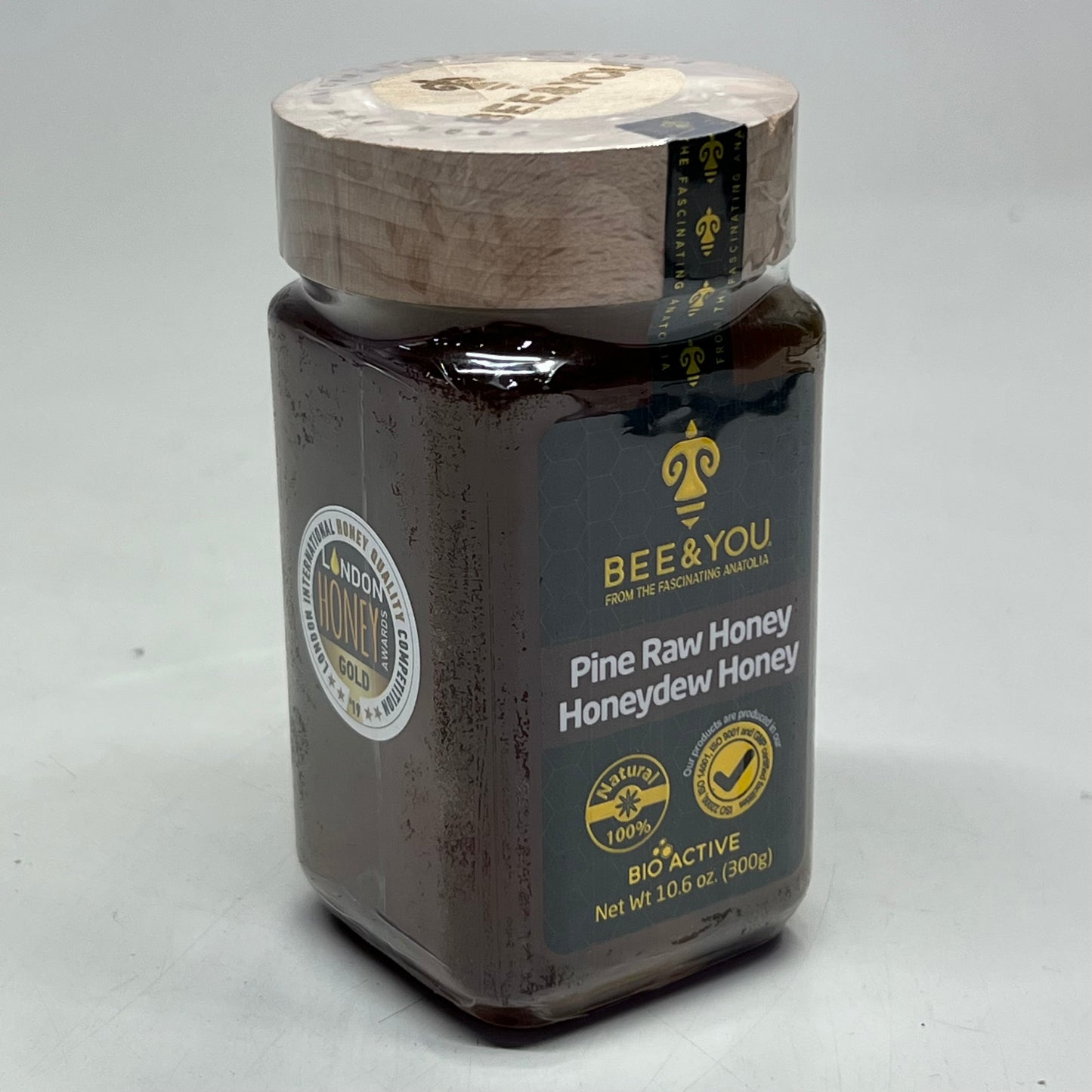 BEE & YOU Pine Raw Honey Honeydew Honey 10.6 oz Brown BB 07/27