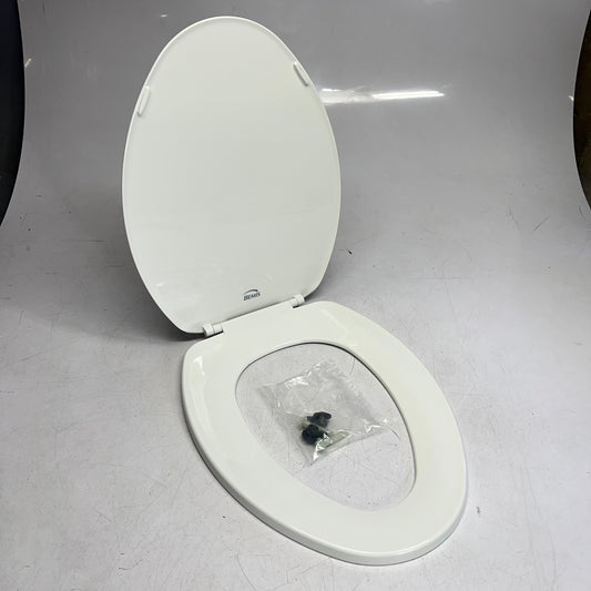 BEMIS Elongated Plastic Toilet Seat Chip & Stain Resistant White 170 000
