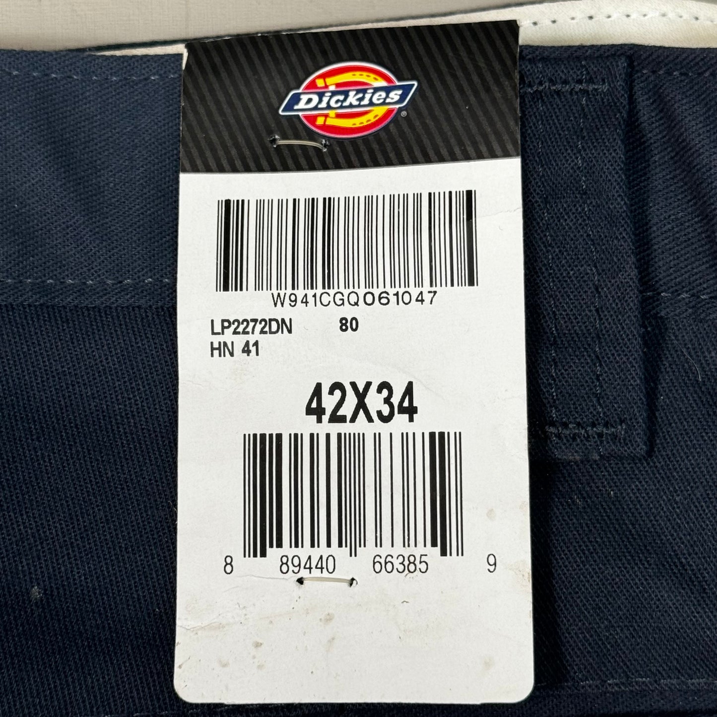 DICKIES Industrial Straight Leg Pocket Pant Relaxed fit Mens 42X34 Navy LD2272DN