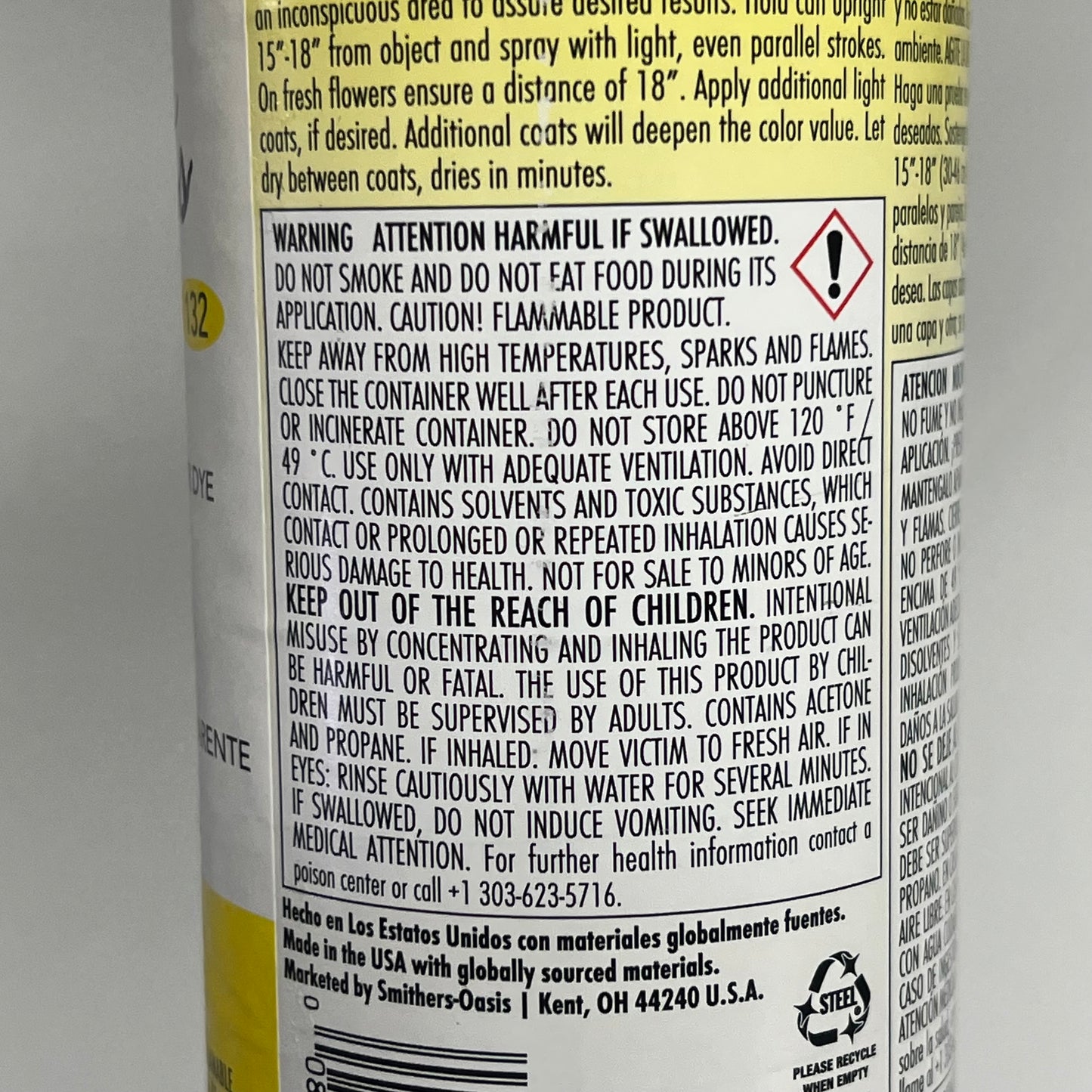 DESIGN MASTER (2 PACK) Just for Flowers Transparent Flower Dye 11oz Lemon 132