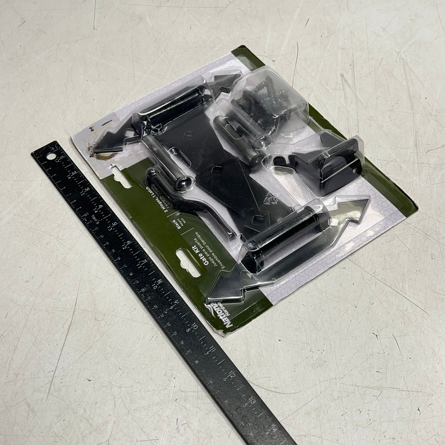 NATIONAL HARDWARE Heavy Gauge Steel Gate Kit Surface Applications Black N243-899