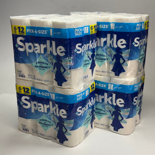 SPARKLE (24 PACK) Paper Towels Double Rolls Sz 11" x 6" Sheets - White 2226455