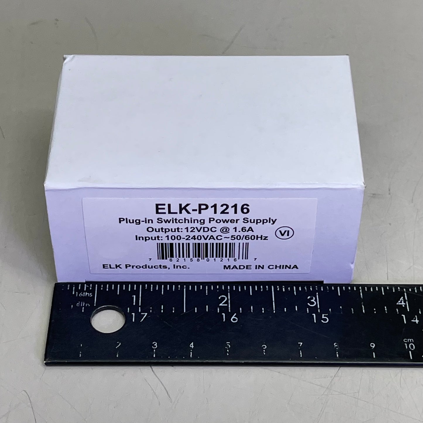 ELK Plug-In Switching Power Supply 12V, 1.5Amp, 100-120VAC ELK-P1216