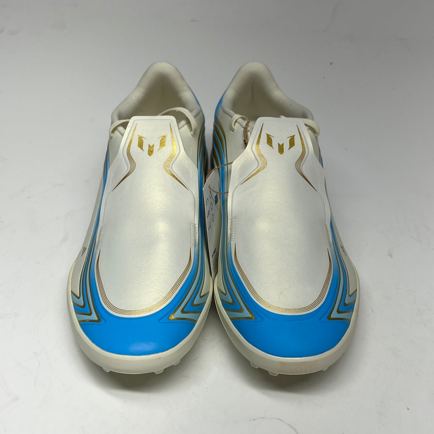 ADIDAS F50 Messi League Turf Soccer Cleats Men's Sz 8.5 Ivory/Blue/Ice Blue