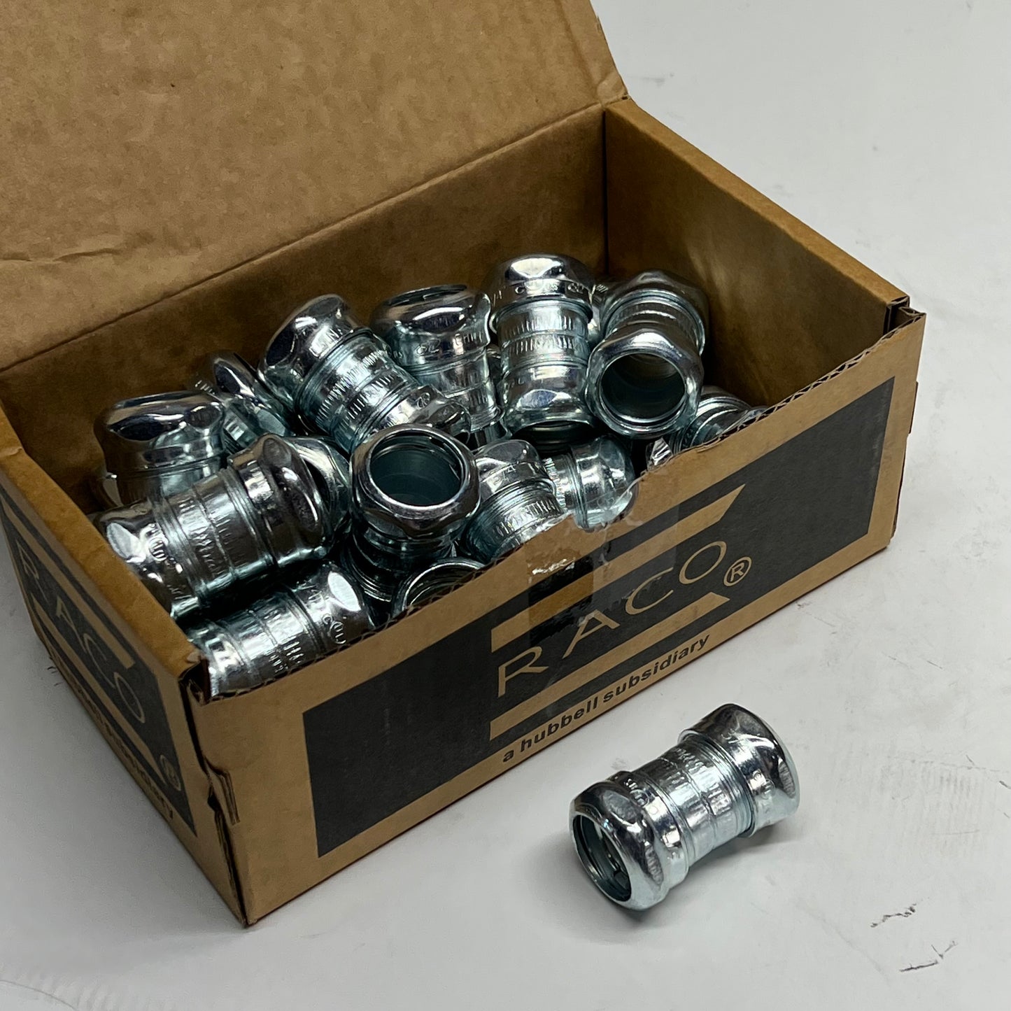 HUBBELL (25 PACK) Raco Compression Conduit Coupling 3/4" Silver 2923