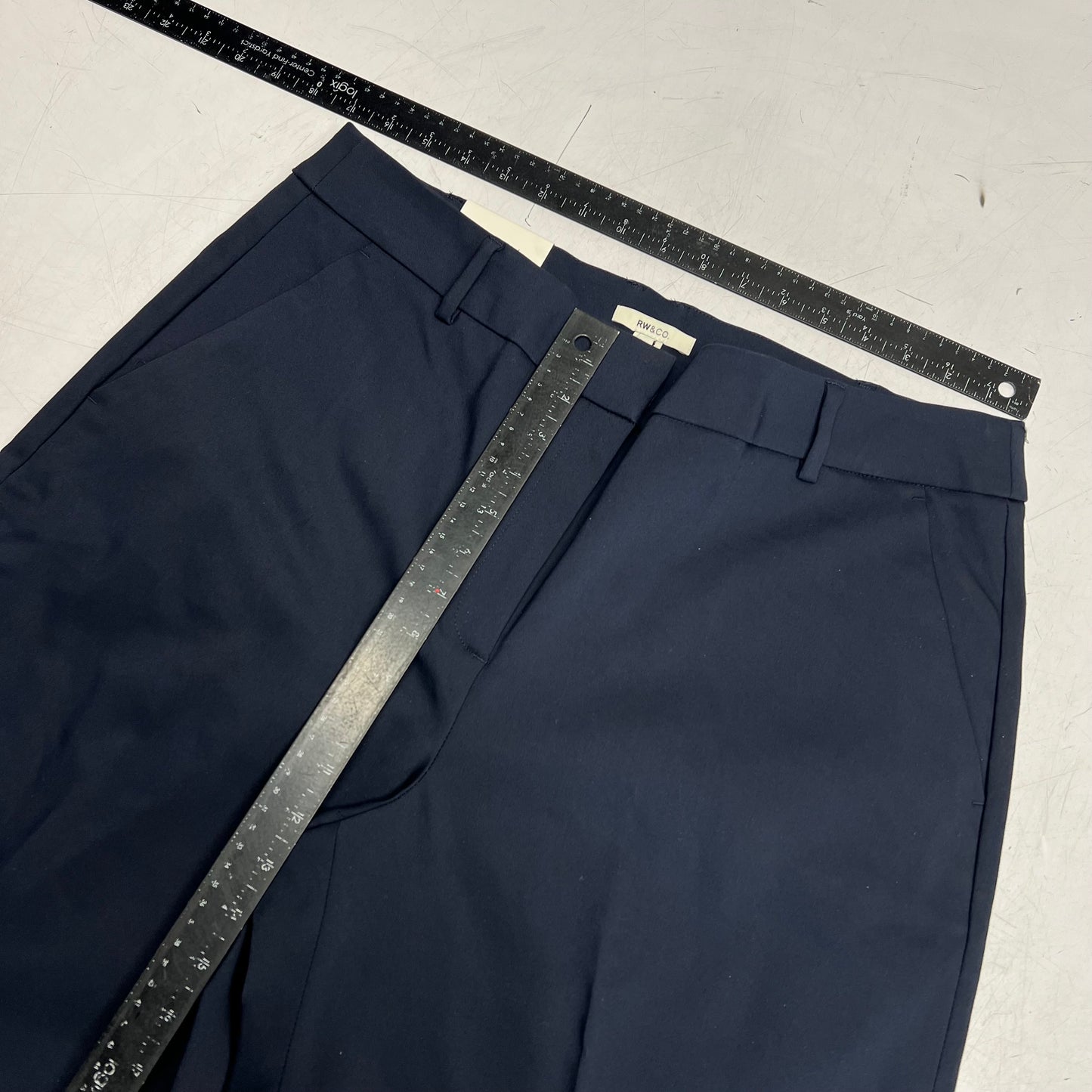 RW & CO Straight Leg Trouser Straight Leg  Women's Sz 16 Night Sky 489621