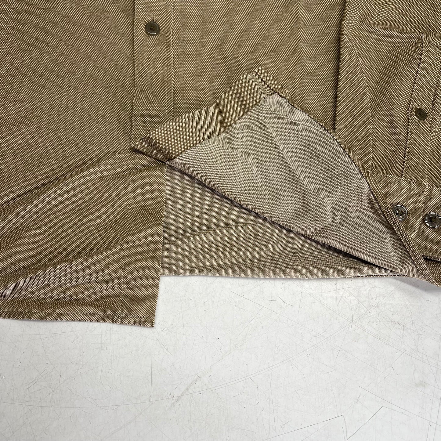 RW & CO Long Sleeve Piqué Knit Shirt Collared Men's Sz XXL Kangaroo 489093