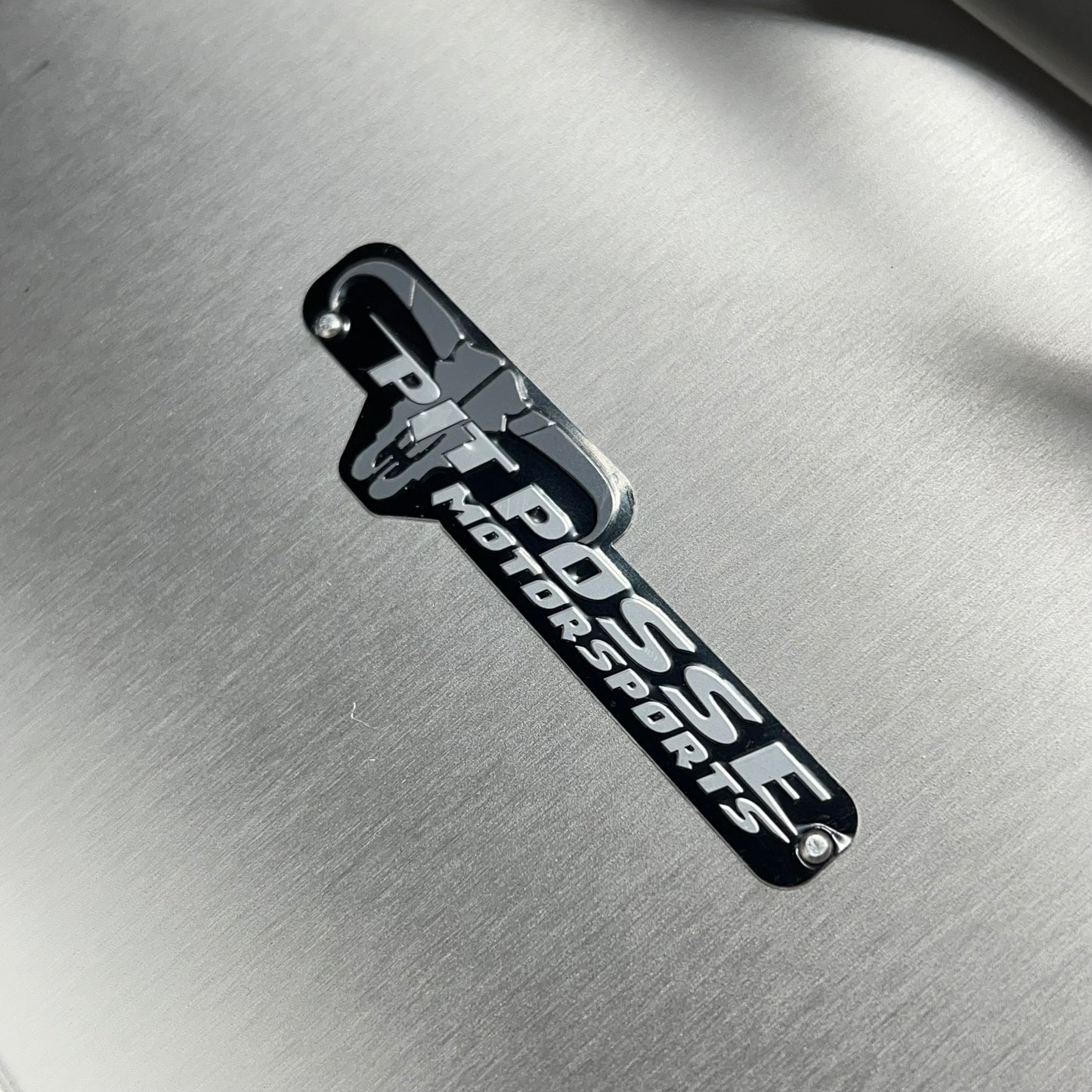PIT POSSE Grease Gun Caddy Pre Drilled Mounting Holes W/ Hardware Silver PTM-572