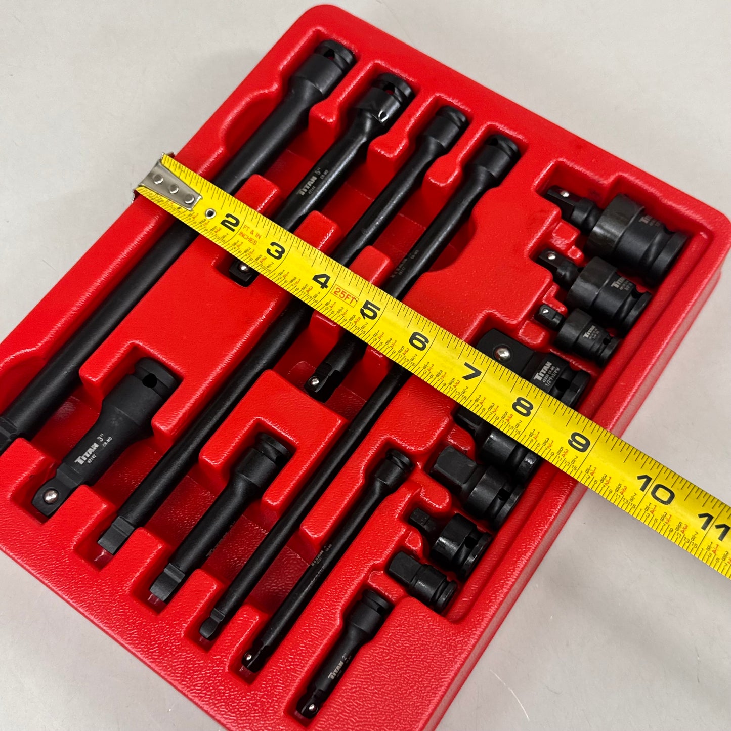 TITAN (17 Piece) Impact Socket Accessory Set Black 81483