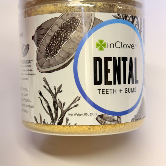 INCLOVER Dental Teeth+ Gums Powder Supplement for Dogs & Cats 3 oz BB 10/28