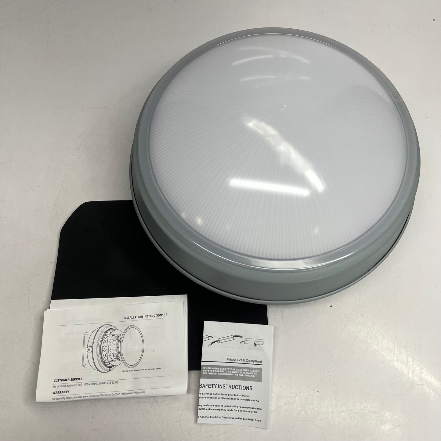 KENALL Millennium Round Light 17" Dia White MR17FL-PP-LG-25L-40K-DV-FS-LEL-SA