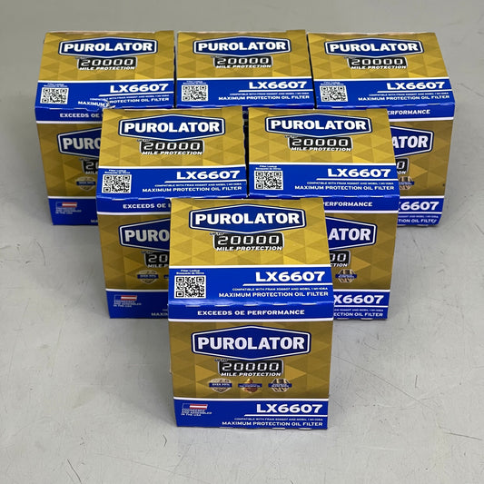 PUROLATOR (6 PACK) Maximum Protection Oil Filter 20000 Miles LX6607