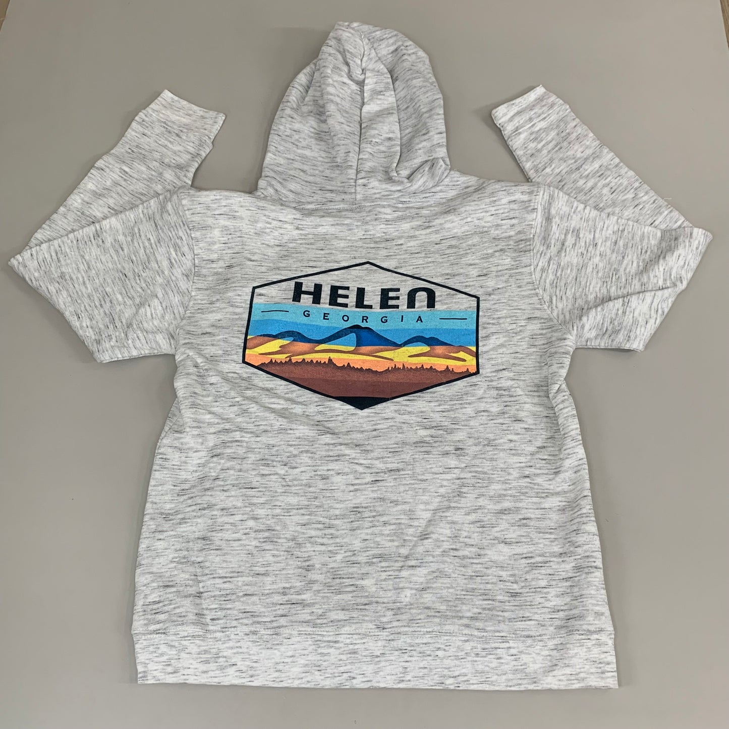 LONEROCK Helen Georgia Tie Hoodie Sz Medium White/Grey