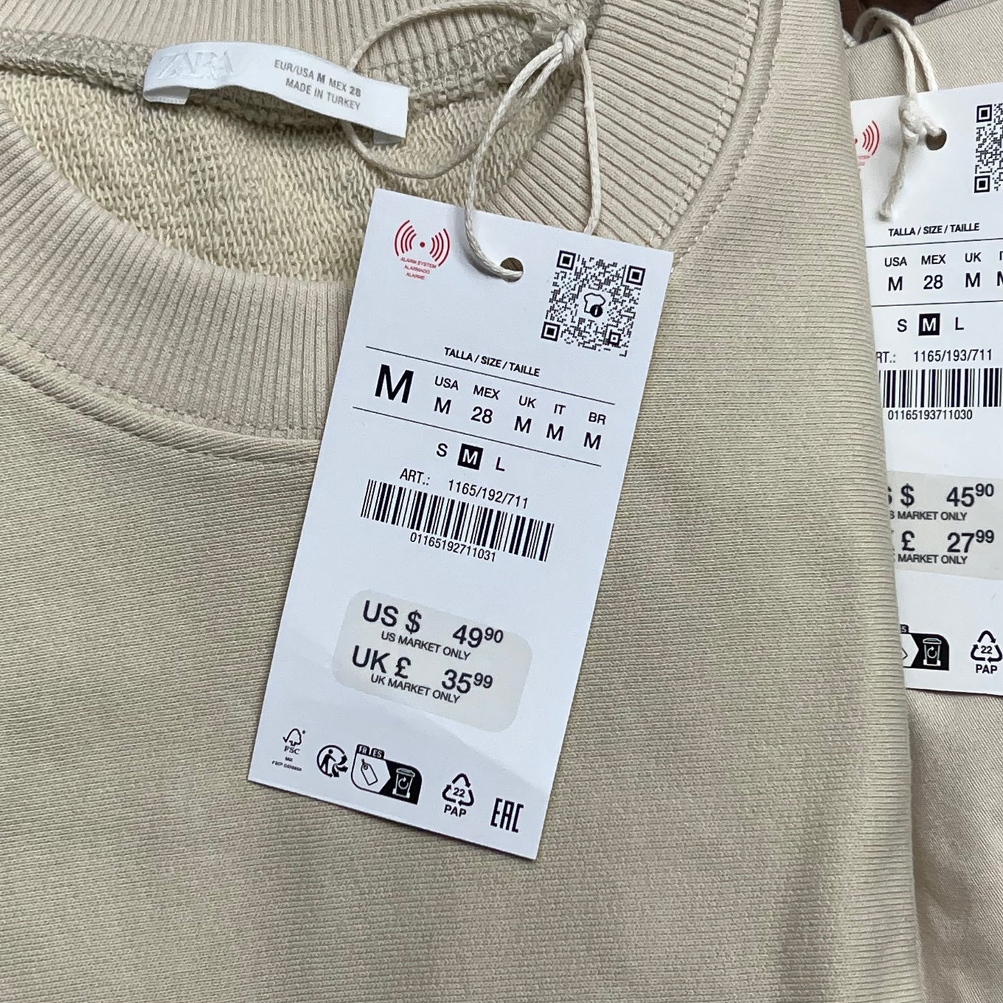 ZA@ ZARA Lot of Assorted Clothing Quilted Coat, Dress, Pullover & Pants Women's Sz S/M/XL Multicolor