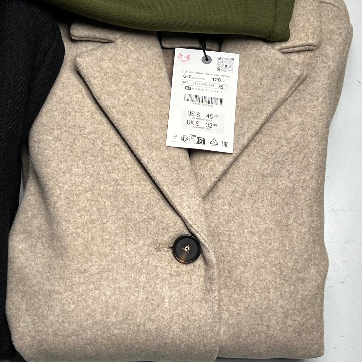 ZA@ ZARA Lot of Assorted Clothing Sweatpants, Pullovers & Coats Women's Sz S / Girl's Sz 6-7 Multicolor