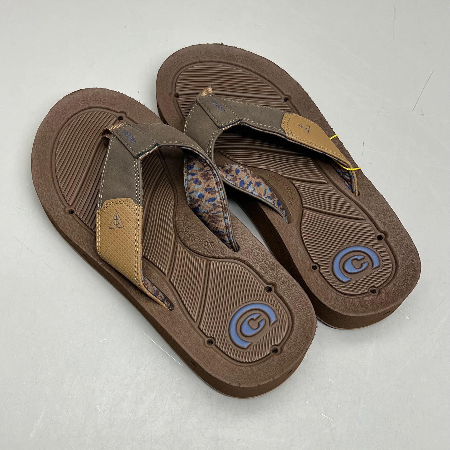 COBIAN Synthetic Suede Draino 3 Sandals  Men's Sz 12, EU 45 Brown HBD23-200-12