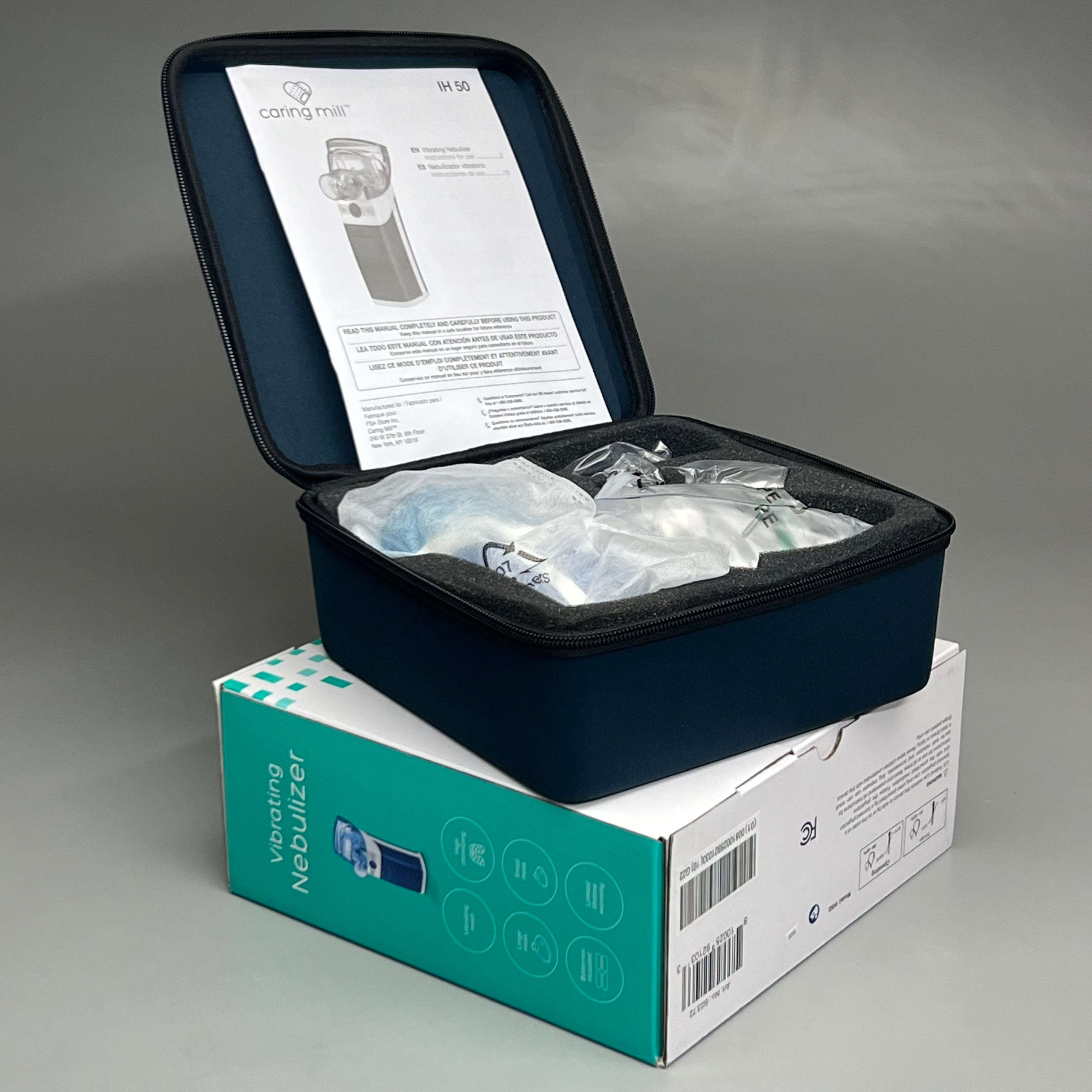 ZA@ CARING MILL 8 ml Vibrating Nebulizer IH50 Blue/White