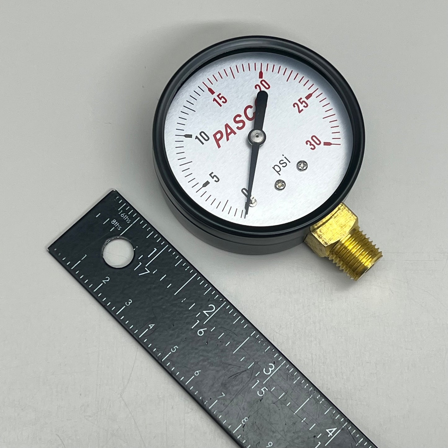 PASCO (2 PACK) General Purpose 2-1/2" Pressure Gauge 1/4" MPT Brass Connection 1739