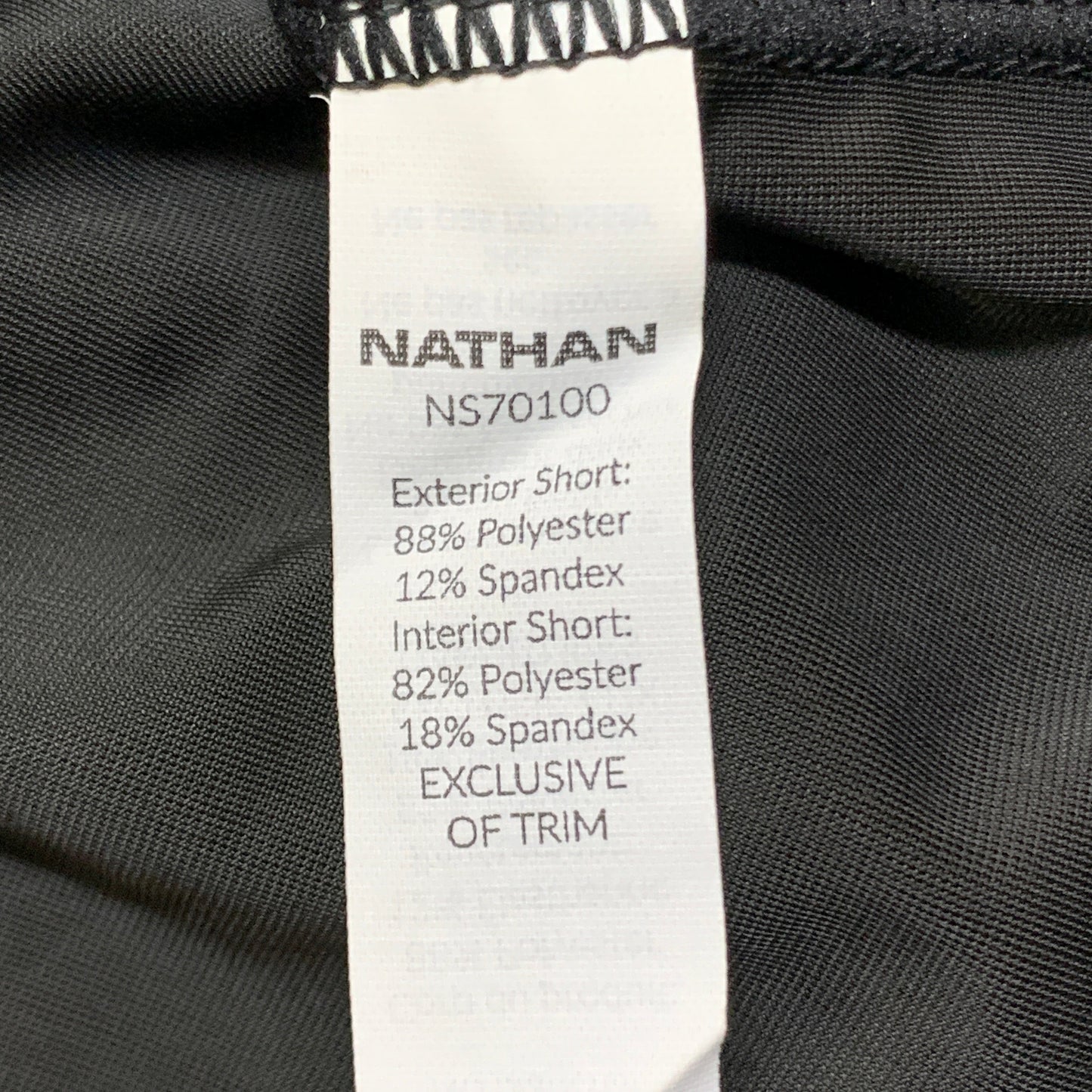 NATHAN Front Runner Shorts 5" Inseam Men's Black Size XL NS70100-00001-XL