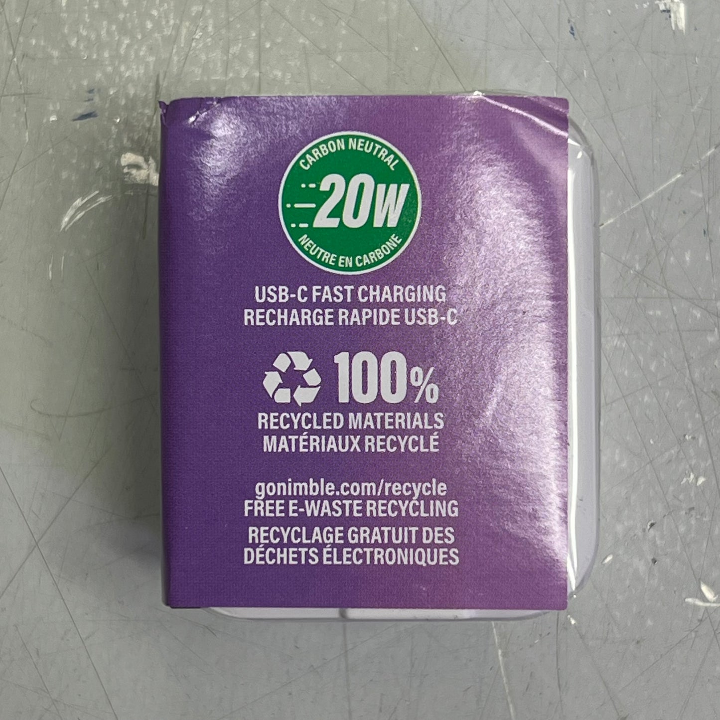 NIMBLE High Speed USB-C Wall Charger Eco-Friendly 20W White NB-AL-20W1C-1957