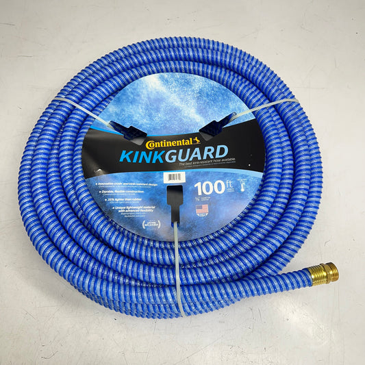 CONTINENTAL Flexible Kinkguard Garden Hose 5/8" ID Dia 100' Blue 589101020260|14