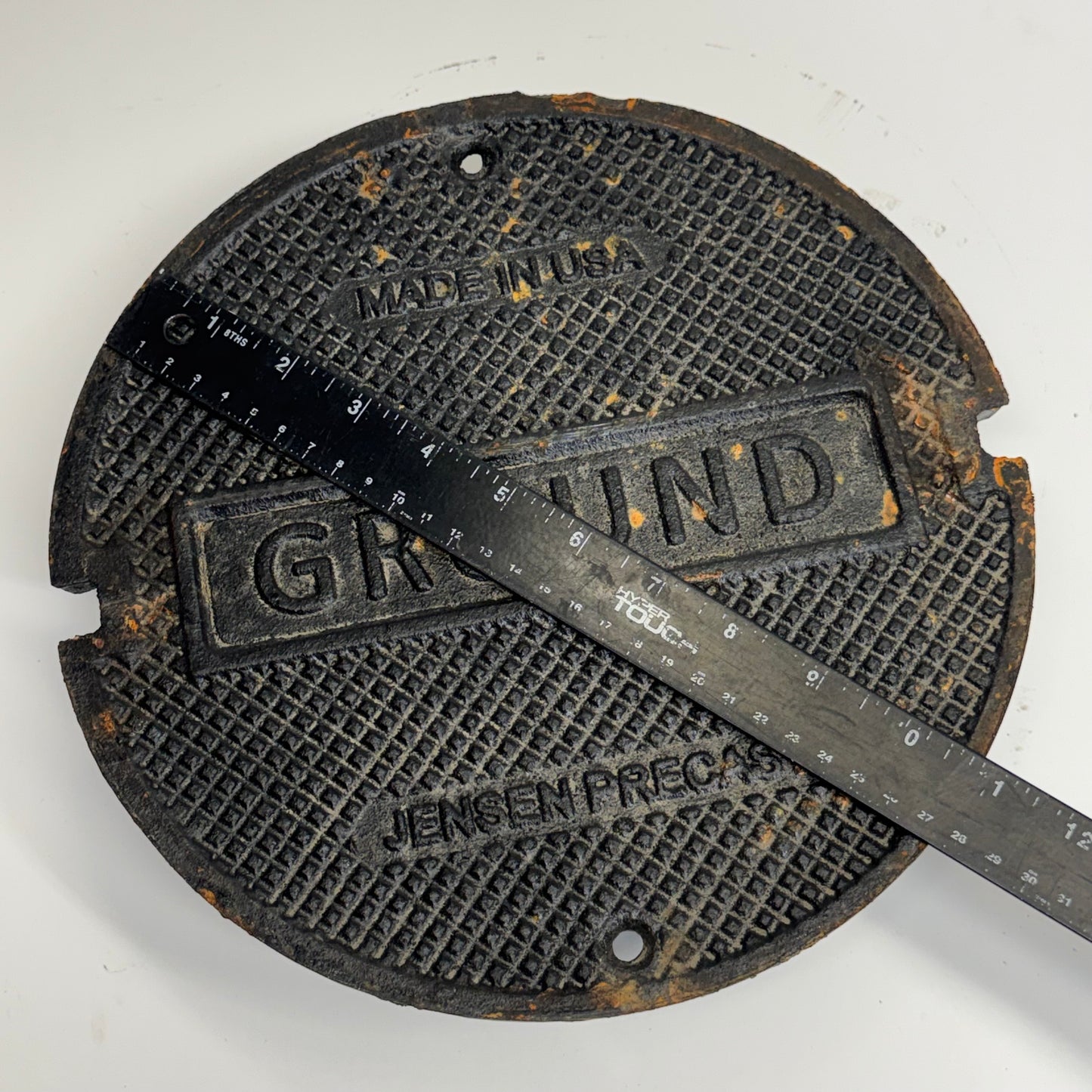 GROUND 8" Round Water Sewer Lid Iron Drive Over Backwater