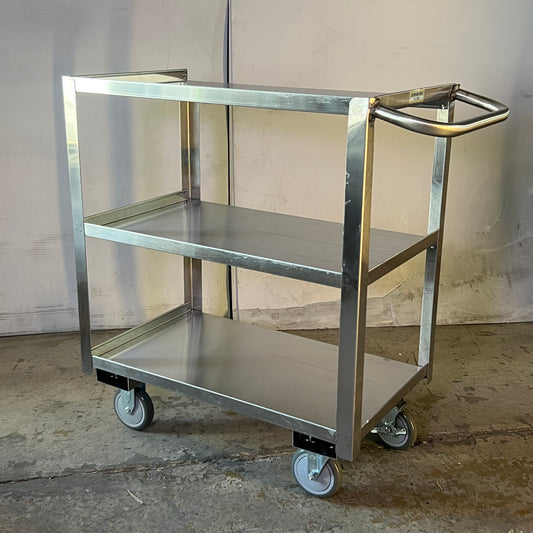 ZA@ DURHAM Stainless Rolling Stock Cart 2 Shelf 30"L x 18"W x 35"H