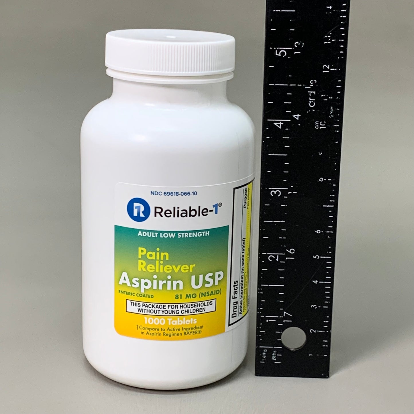 RELIABLE 1 (3 PACK!) Asprin 81 mg EC Tablets 223049 BB-06/2025