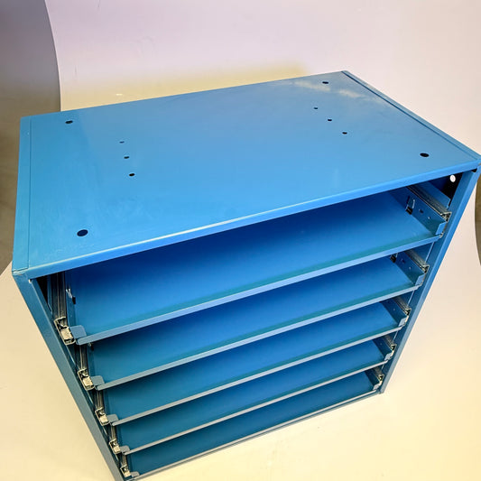 DURHAM MFG 5 Drawer Small Parts Slide Rack Cabinet Class C 12-1/2"x 20-1/2"x 21"  Blue New-Other