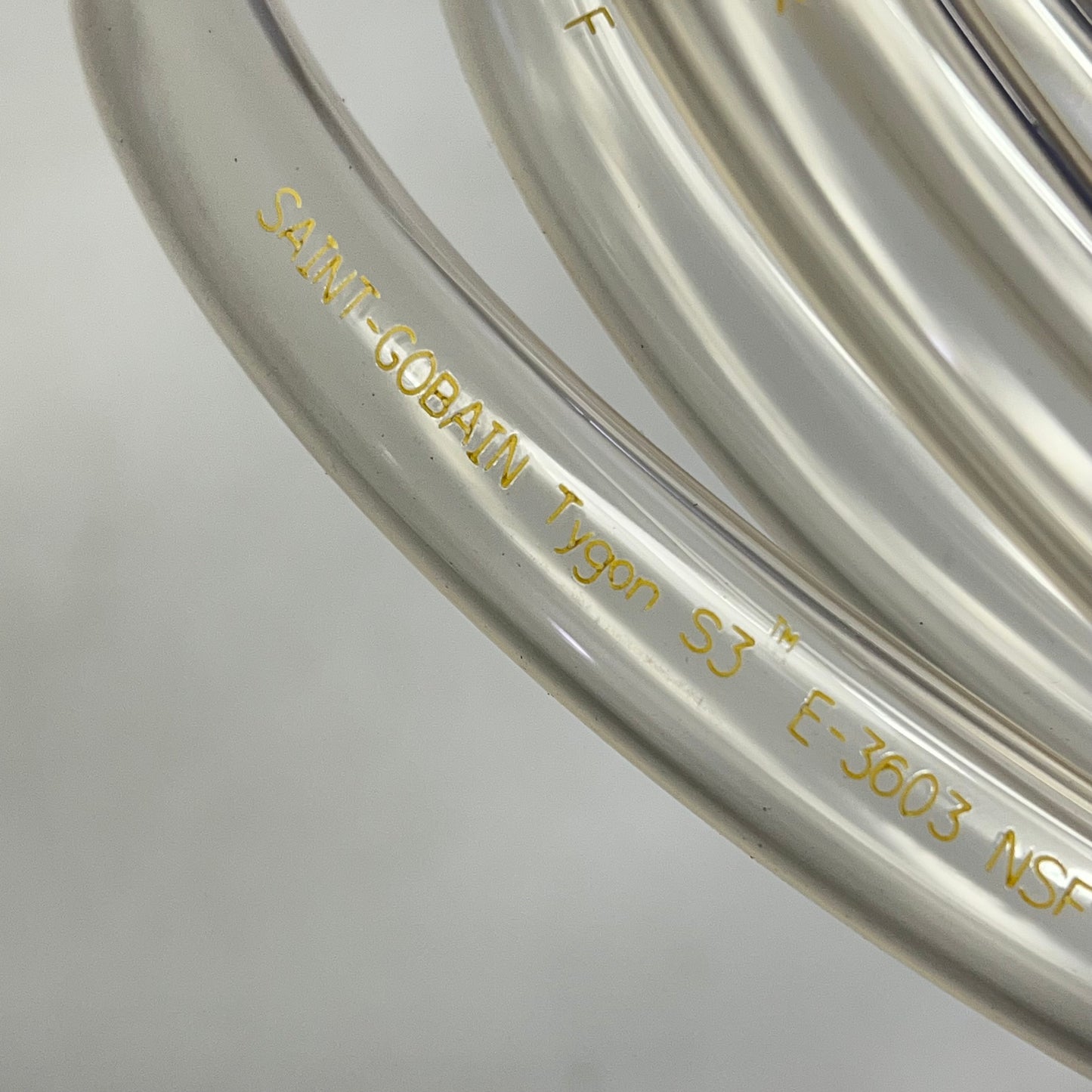 SAINT GOBAIN Tygon Flexible Laboratory Tubing 1/2"I.D. 5/8"O.D. 5' Clear E-36|03