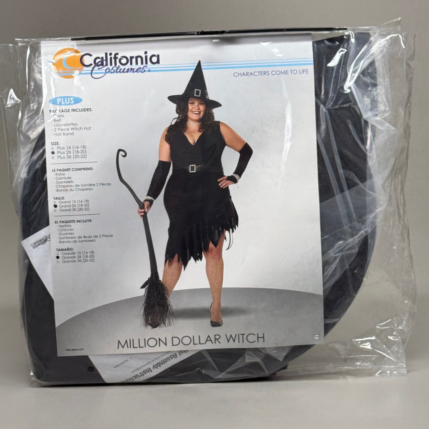 CALIFORNIA COSTUMES Women's Million Dollar Witch Sz-2X (18-20) Black 8023-070