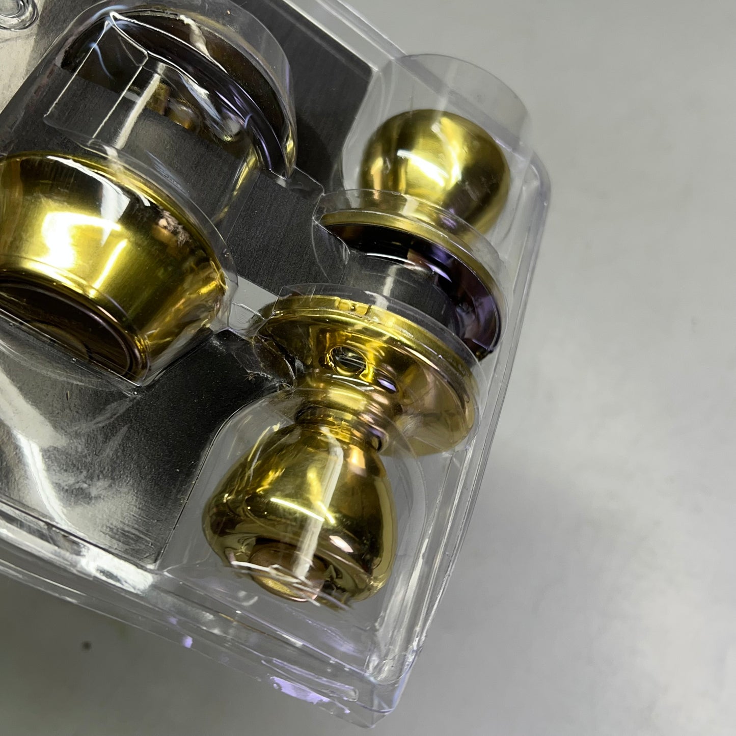 KWIKSET Tylo Polished Deadbolt & Passage Knob 1-3/4" Polished Brass 96900-253