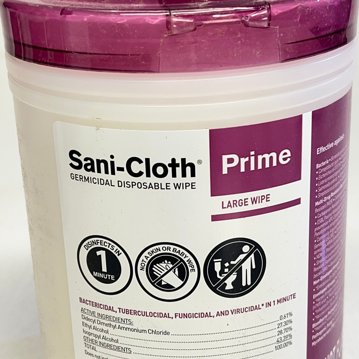 PDI (12 PACK, 160 EACH) Prime Sani-cloth Germicidal Disposable Wipe Lg BB 10/26
