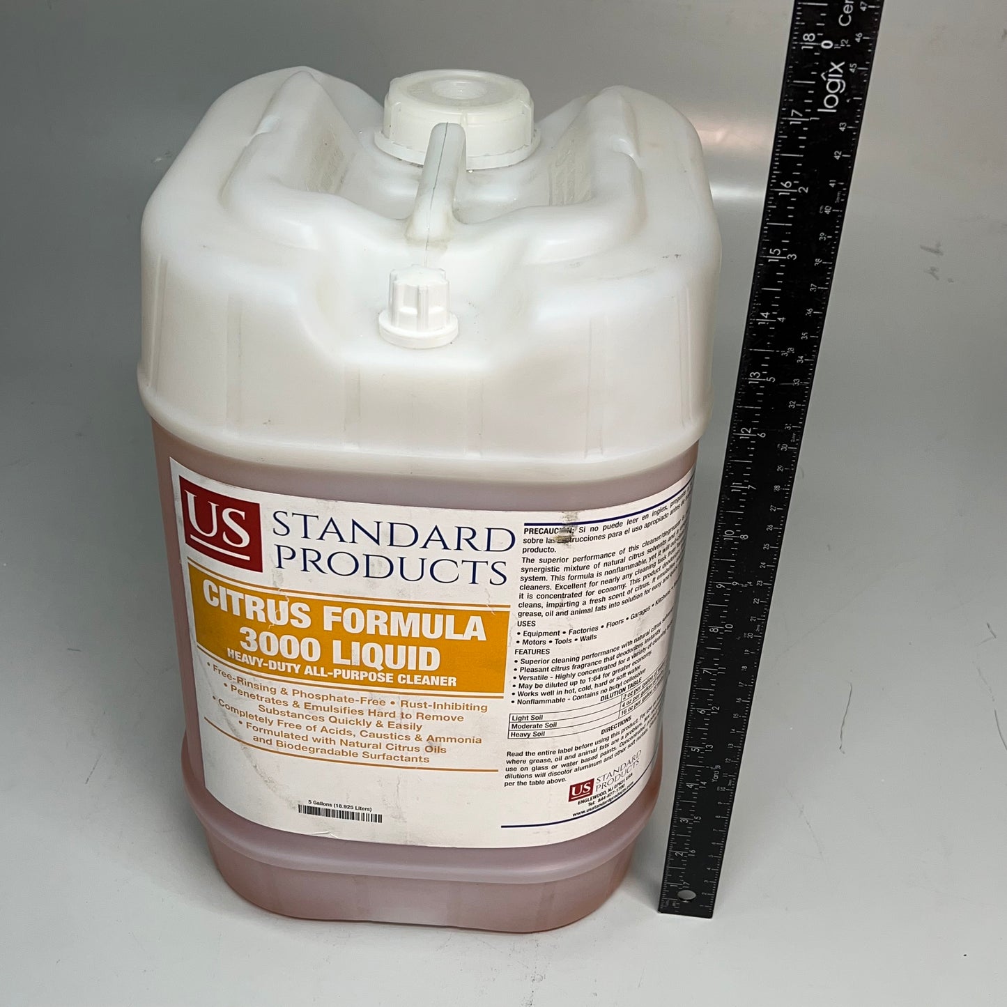 US Heavy-Duty All-Purpose Cleaner Citrus Formula 3000 Liquid 5 Gal Orange 4553