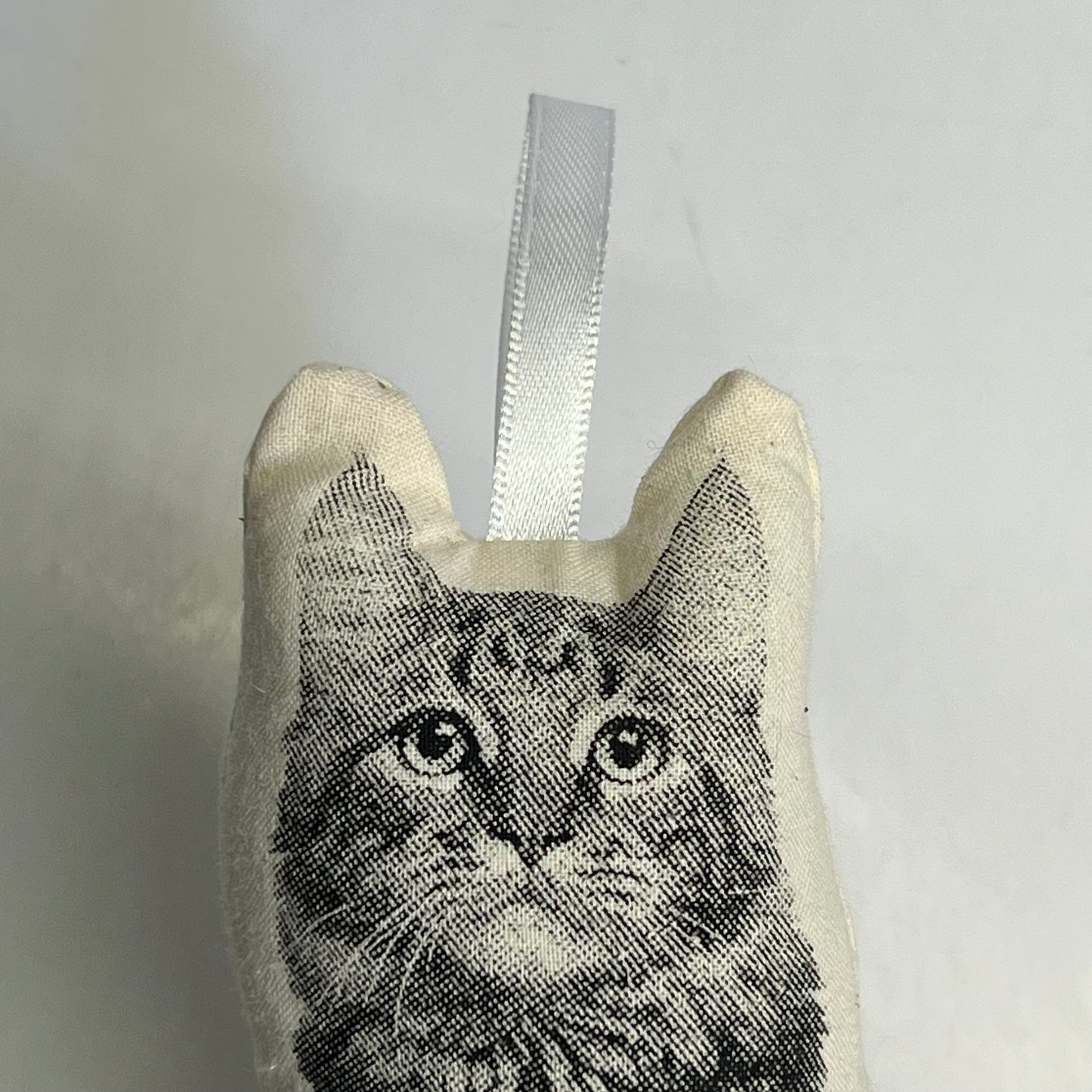 BRODERPRESS (3 PACK) Hand Silkscreened Cat Ornaments 3.5"x5" Black & White