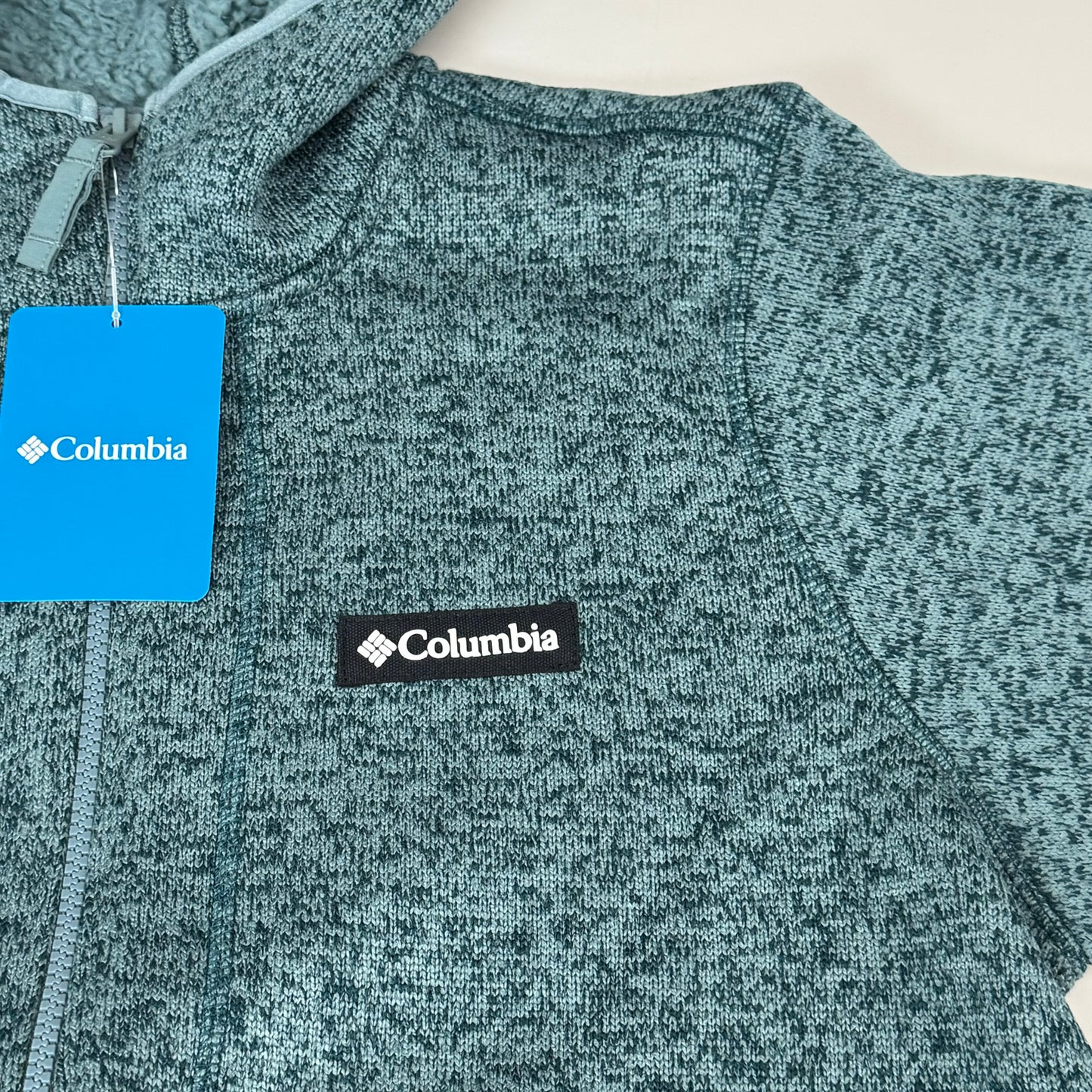 COLUMBIA Sweater Weather Fleece Full Zip Jacket Men's Sz S Heather Teal