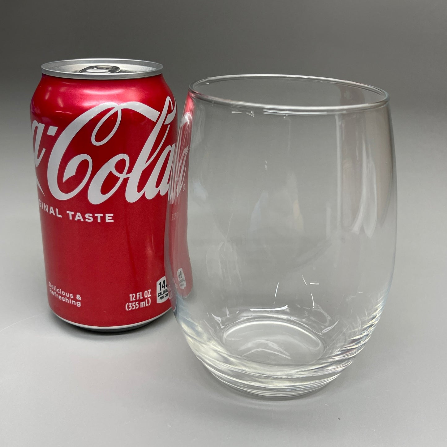 ZA@ ARCOROC (12 PACK) Perfection Stemless Wine Glass 21 oz Clear, Made in USA! C8304 F