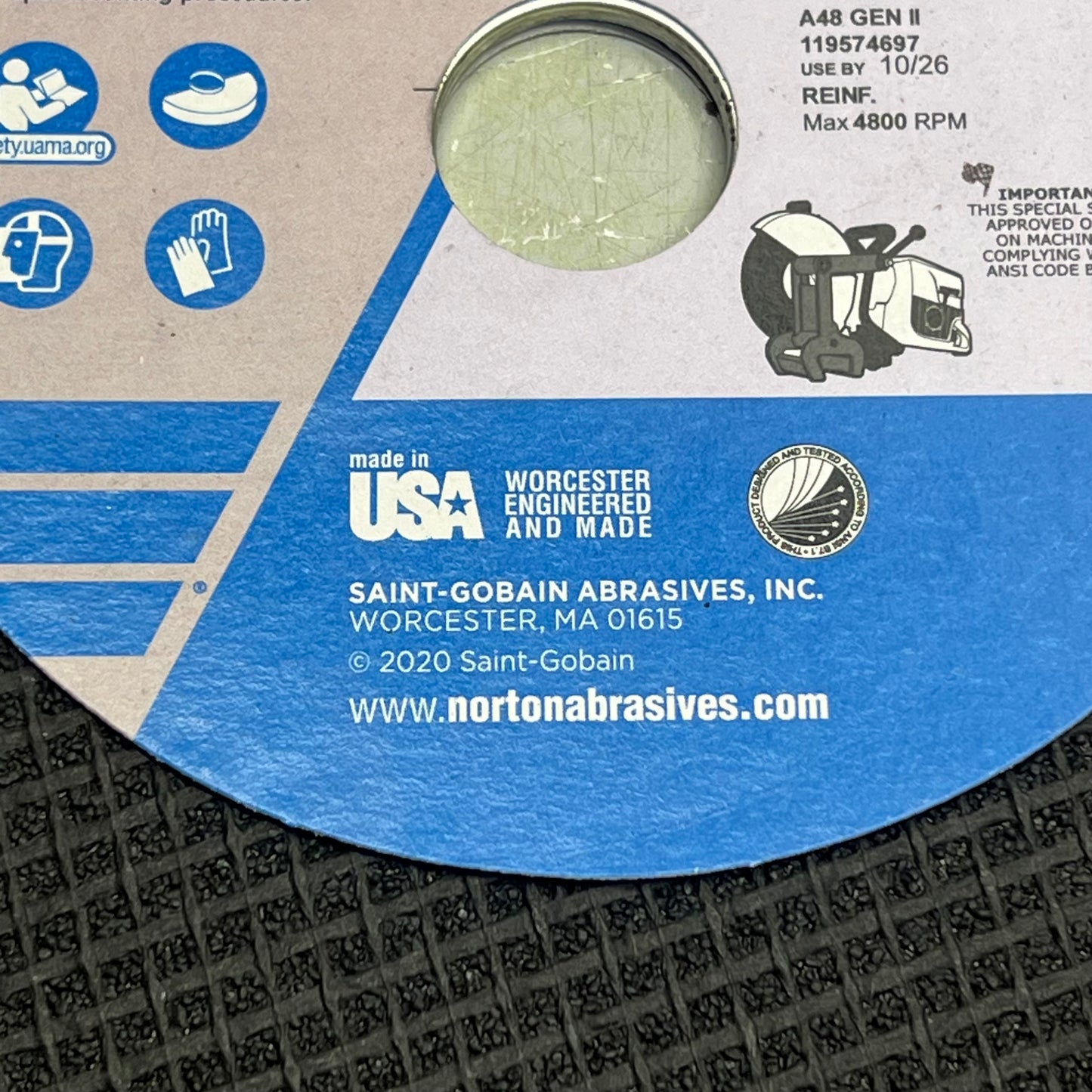 NORTON (2 PACK) RailCut X Coarse Grit Cut-Off Wheel 16" X 1/8" X 1" 66253335024