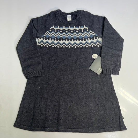 GERBER Soft Viscose Long Sleeve Sweater Dress Girl's Sz 5T Grey/Blue 503261
