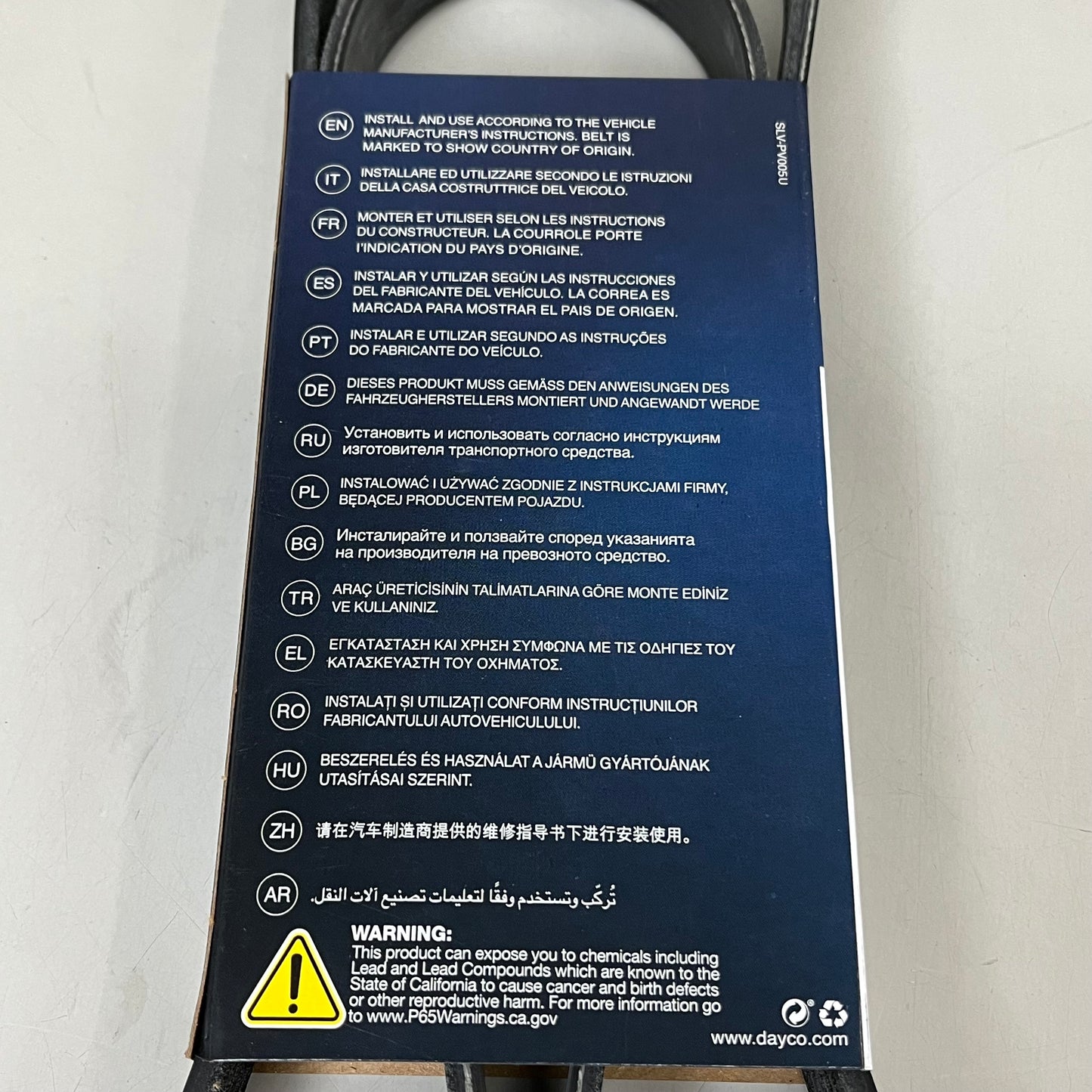 DAYCO Straight Standard Poly Rib Belt .82"Top Width EPDM K-Section Black 5060640