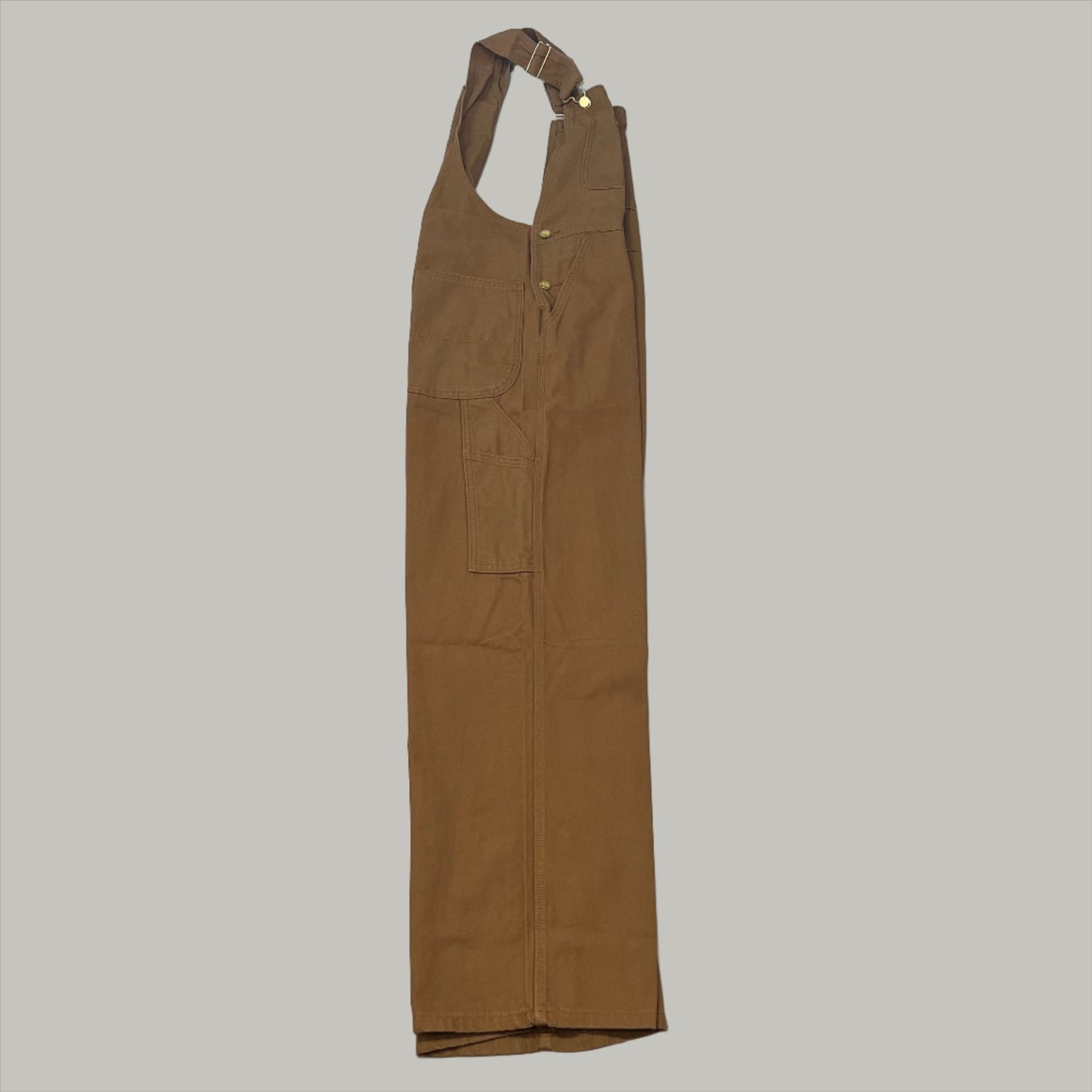 DICKIES Classic High Back Duck Bib Overall Mens 32X32 Rinsed Brown Duck DB100RBD