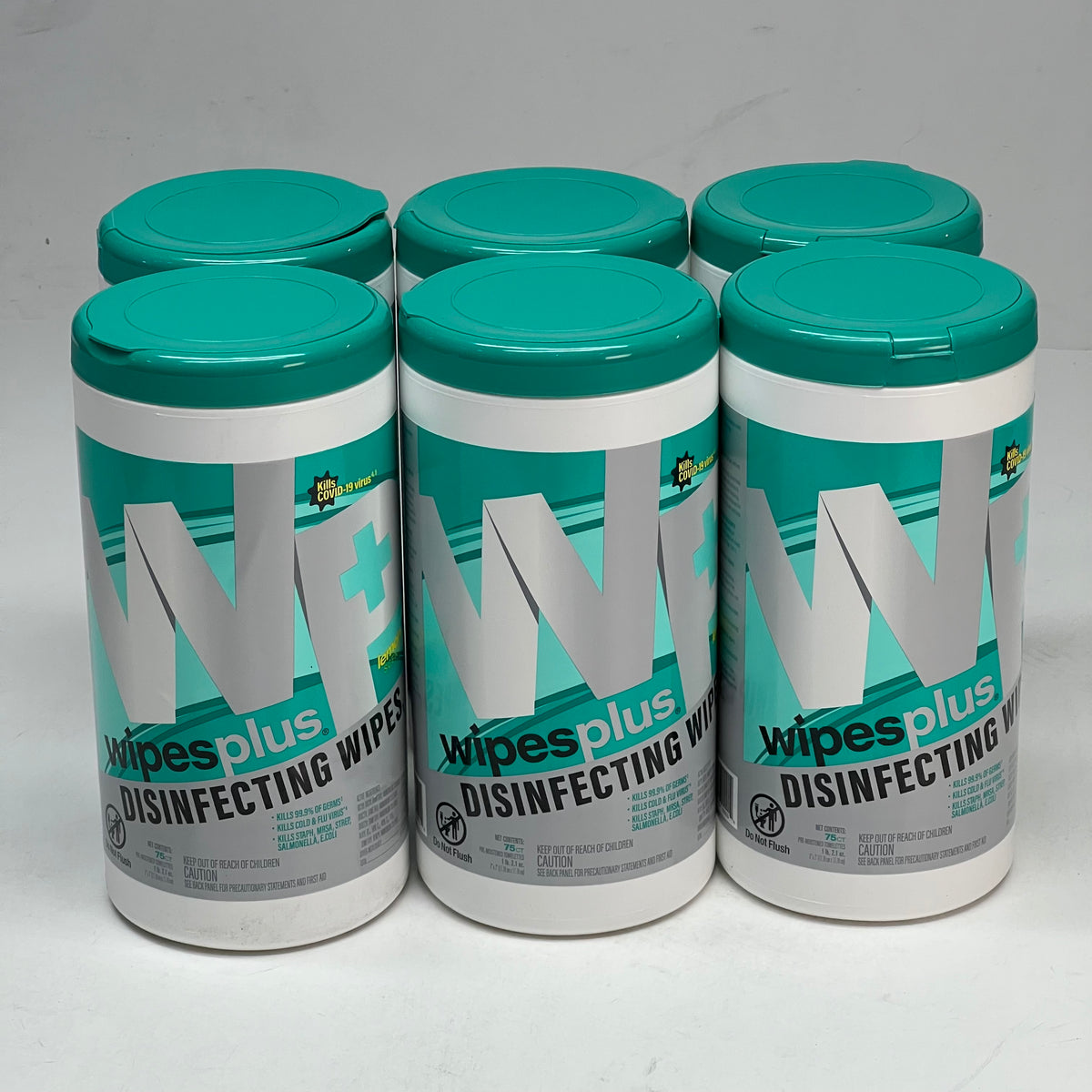 CARLISLE (6 PACK - 450 Total) Disinfecting Wipes Sz 7" X 7" White 33711