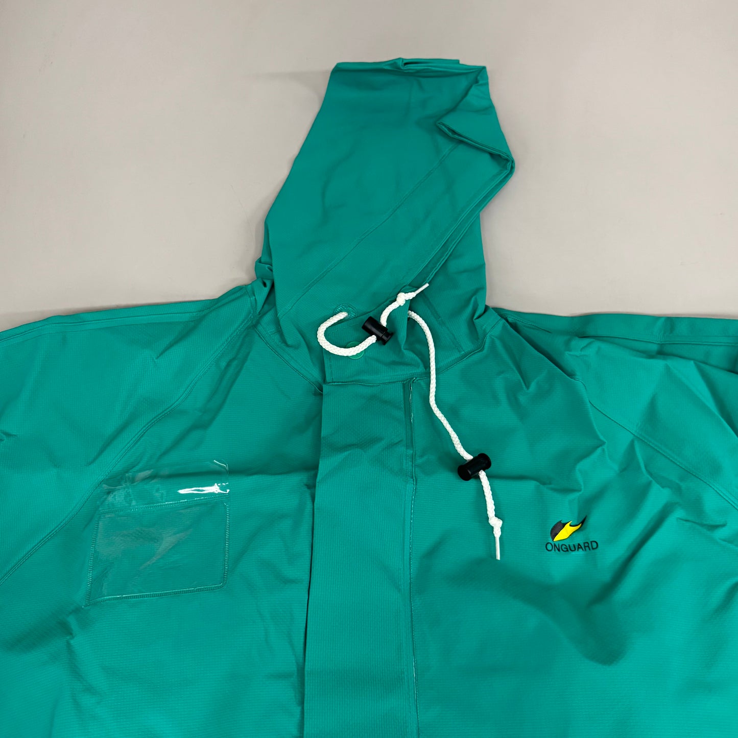 ONGAURD Chemtex Coverall w/ Inner Cuffs Pvc/Polyester Unisex Sz 5XL Green 71022
