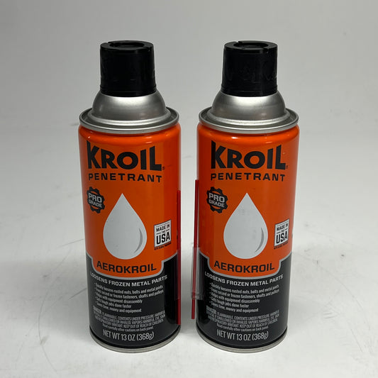 KROIL PENTRANT (2 PACK) Aerokroil Penetrating Fluid Loosen Rusty Bolts 13 Oz