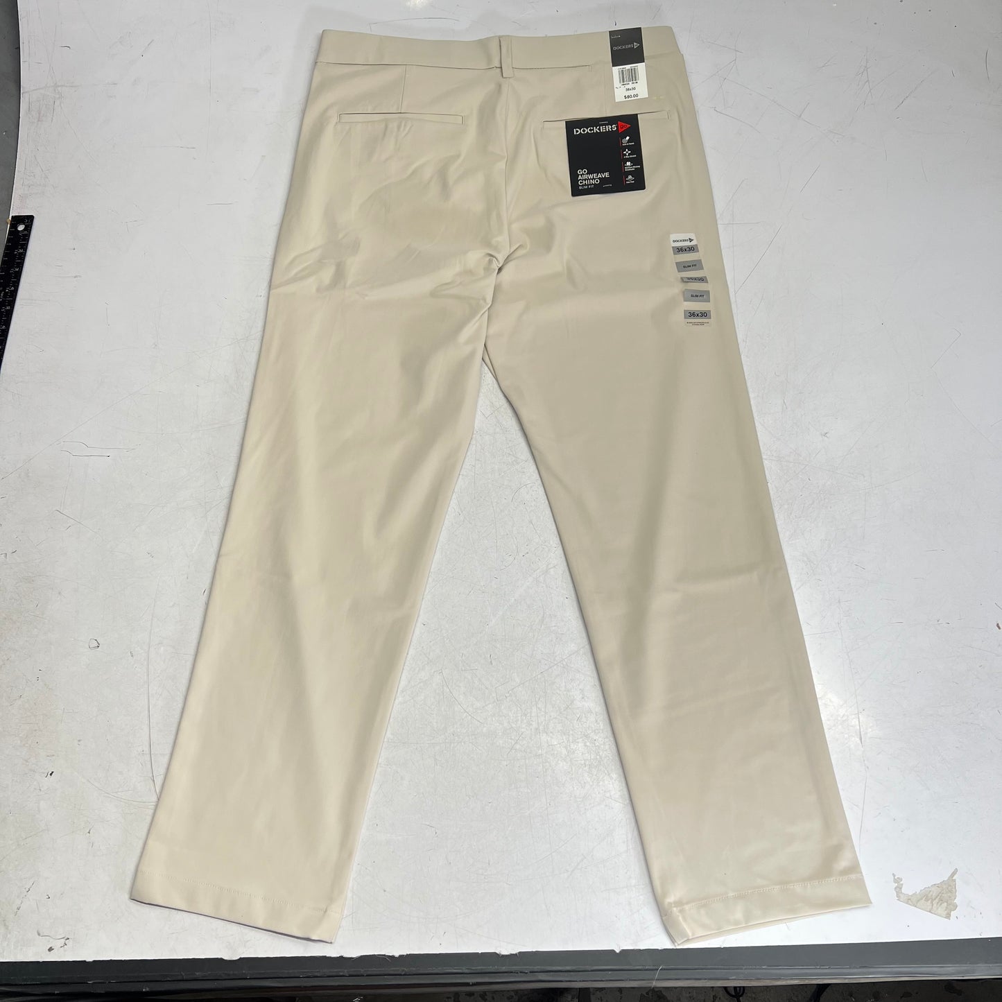 DOCKERS Go Airweave Chino Slim Fit Pants  Men's Sz 36x30 Sahara Khaki 002VW0003