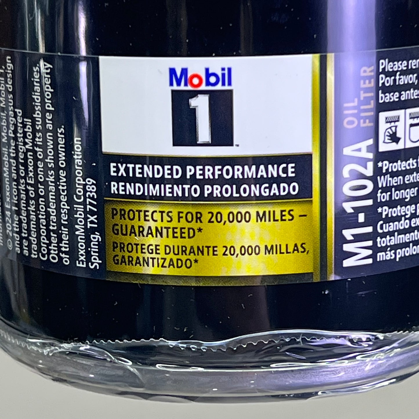 MOBIL 1 (2 PACK) Engine Oil Filter Extended Protection 20,000 Mile Black M1-102A