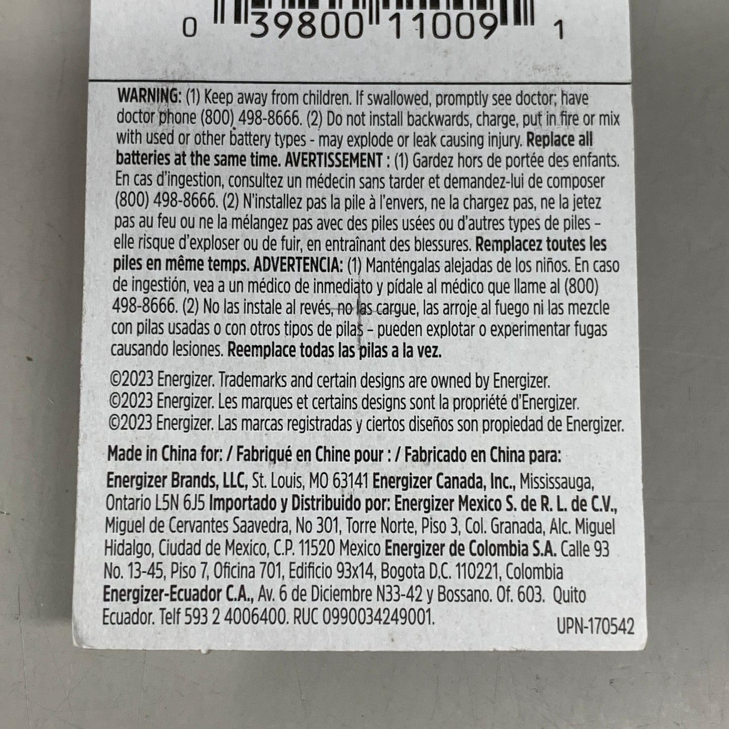 ENERGIZER (6 PACK, 12 Total Batteries) A23 12 Volt Miniature Alkaline Battery 0201126