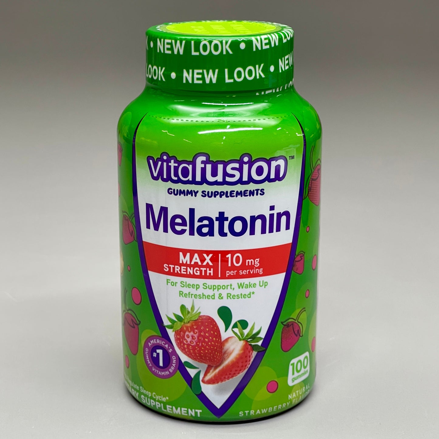 ZA@ VITAFUSION 3-PACK! Melatonin Max Strength Gummies 10mg 100 Gummies BB 06/24 F