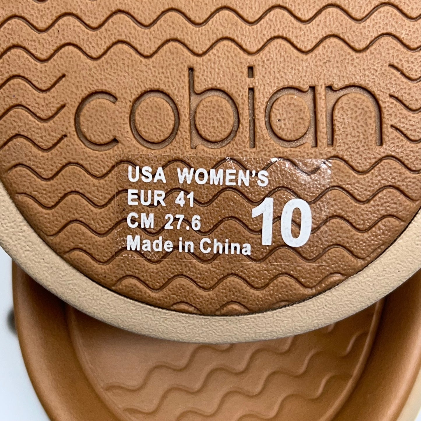 COBIAN Darby Synthetic Suede Strap Sandals Women's Sz 10, EU 41 Tan DAR24-230-10