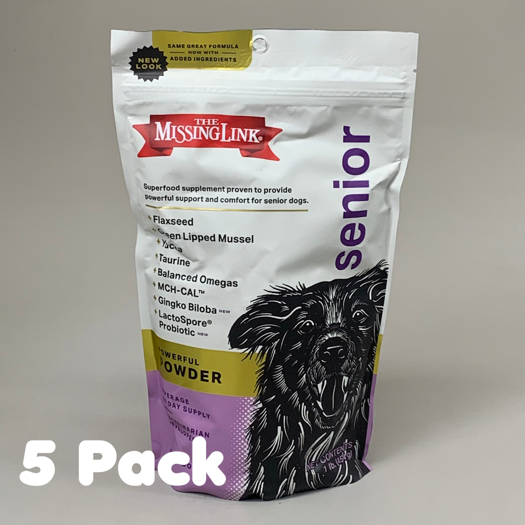 ZA@ THE MISSING LINK (5 Pack) Ultimate Senior Health Formula Dog Supplement 1 lb Bag BB 06/25
